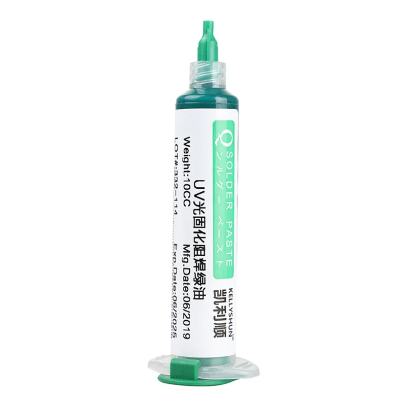 10ml verde uv cura máscara de solda tinta para pcb bga placa de circuito isolante proteger pasta de solda fluxo óleo mecânico