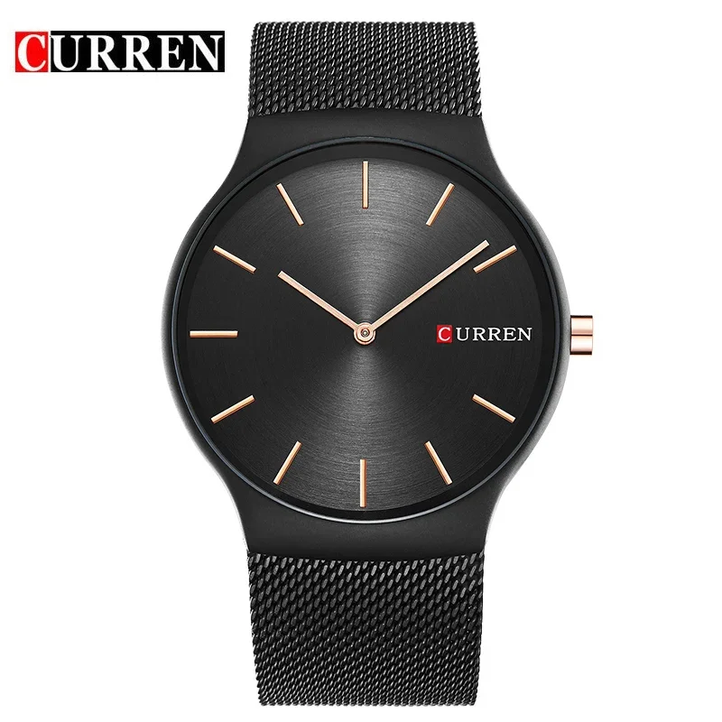 TOP Luxury Brand CURREN 8256 Business Men Watches Ultra-thin Male Clock Analog Quartz Sports Steel Waterproof Wristwatch