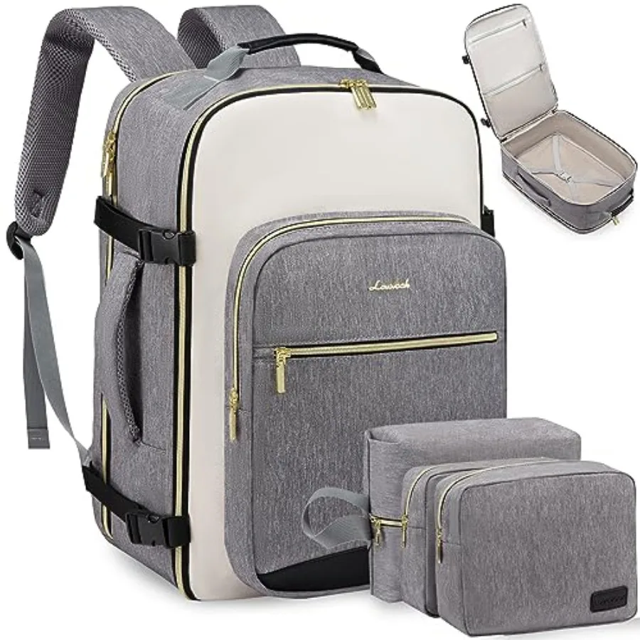 

Large Travel Backpack for Women and Men, Carry on Backpack Airline Approved, TSA Personal Item Travel Bag fits 17" Laptop, 40L