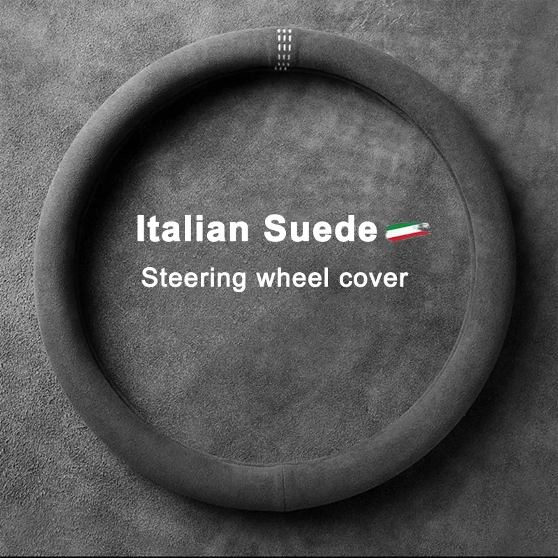 

38cm Suede Steering Wheel Cover for Bentley Bentayga W12/Continental GT/Flying Spur V8 Mulliner - Non-Slip Breathable Grip