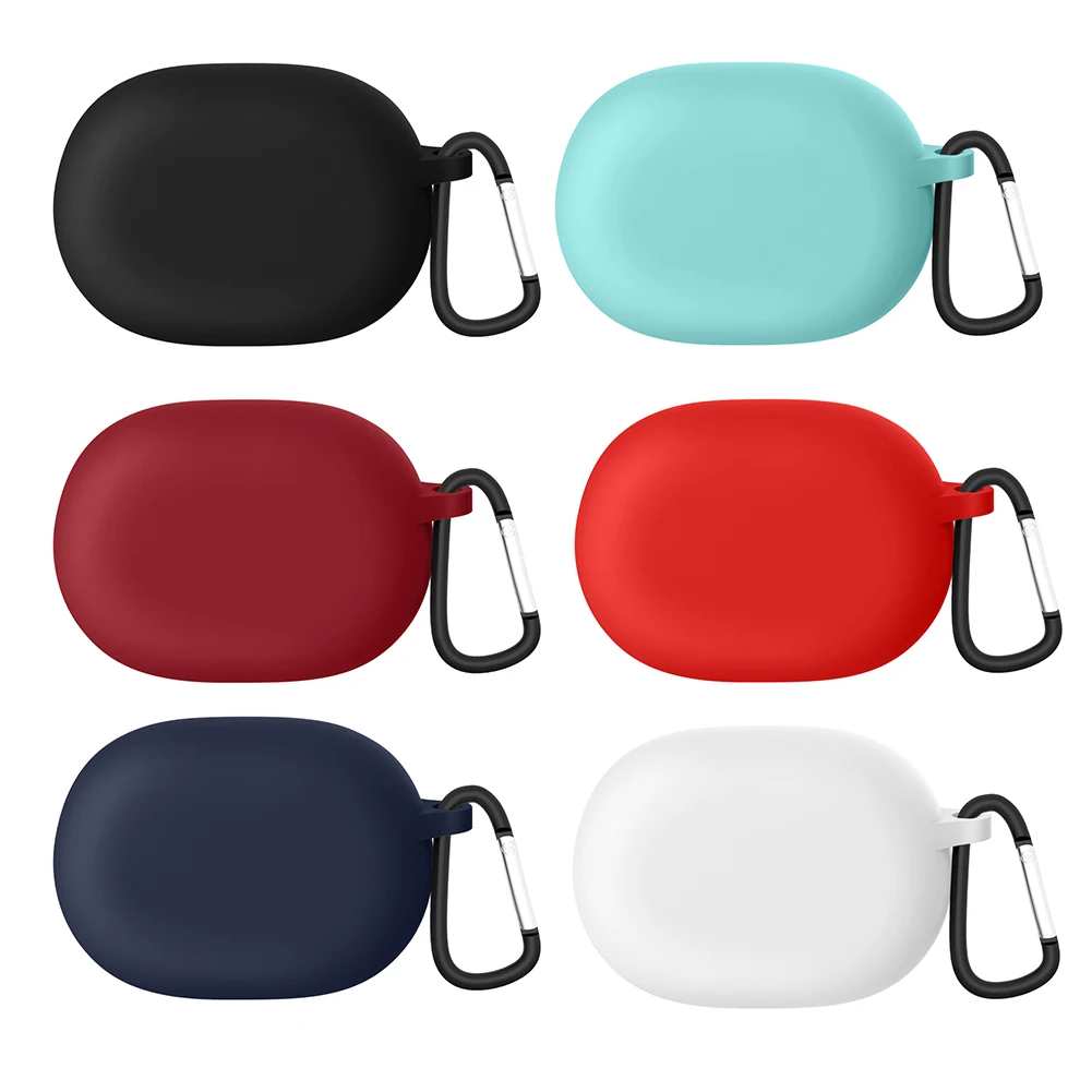 Shockproof Earbud Case w/ Hook Protective Shell Silicone Shell Wireless Bluetooth-compatible Headphone for Beats Studio Buds