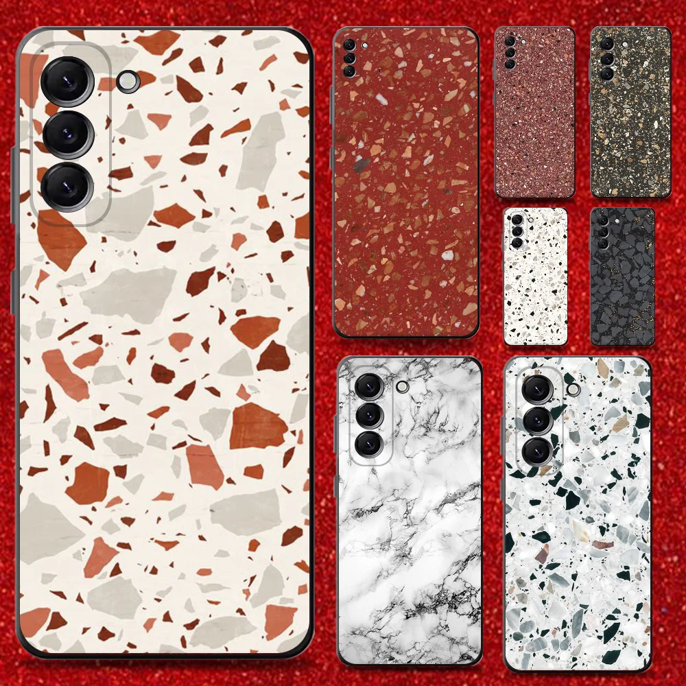 

Terrazzo Abstract Tortoise Phone Case For Samsung Galaxy A13,A21s,A22,A31,A32,A52,A53,A71,A80,Soft Black Shell