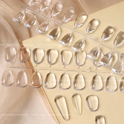 120Tips/Set Professional Clear Nail Tips For Learner Nail Gel Polish Display Color Board Chart Oval Water Drop Nail Salon Tools