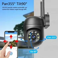 2.4GHz WIFI 2K IP Surveillance Camera Auto Tracking Two Way Audio PTZ Outdoor Wireless Security Camera System For Smart Home