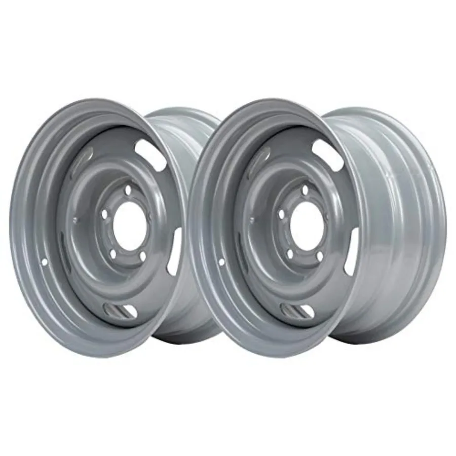 

Колесные диски GM Style 15 x 7 дюймов, серебристые, стальные, для ралли, 5 отверстий, расстояние 4.75, прямое крепление, комплект из 2 штук, только для заднеприводных автомобилей, размер 4.25.