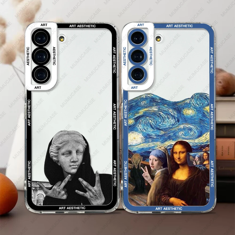 Art Aesthetic David Mona Lisa Case For Samsung Galaxy S24 S20 S21 S22 Plus FE Ultra Soft Cover