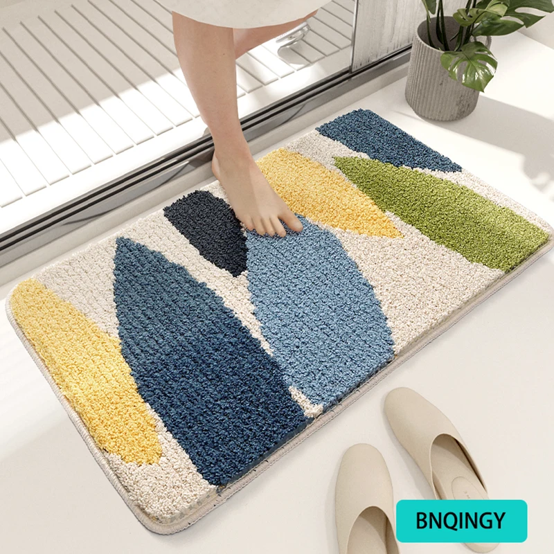 

Absorbent Floor Mat for Bathroom Door Anti Skid Mat Household Decoration Entrance Pad Carpet