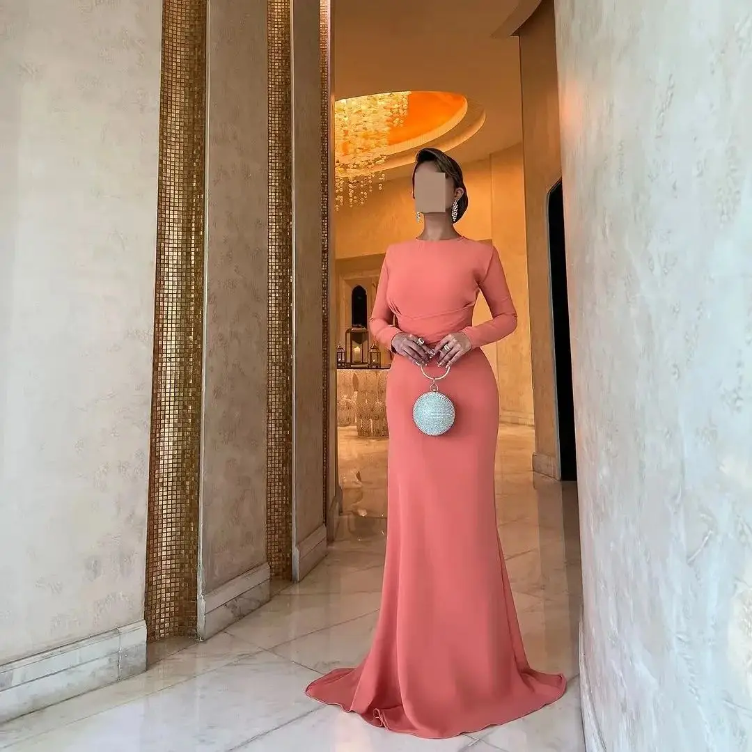 Saudi Arabia Prom Dresses Gala Formal Occasion Evening Dresses Long Sleeves Off Shoulder Dubai Wedding Party Gown For Special