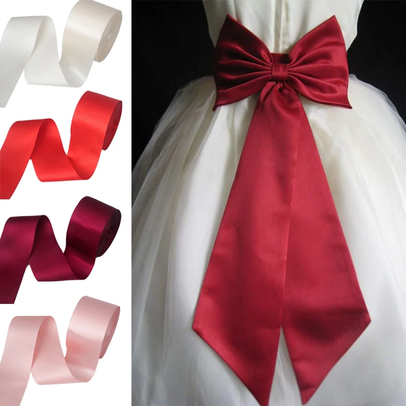 1PC Bow Making and Decoration Durable Material Satin Polyester Silk Ribbon Fabric Craft Ribbon Gift Wrapping Weddings 20m/Roll
