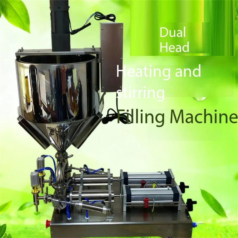 Semi-automatic Stainless steel Double Heads Liquid Shampoo Filler Paste Filling Machine With Rotary Valve Range 10-100ml
