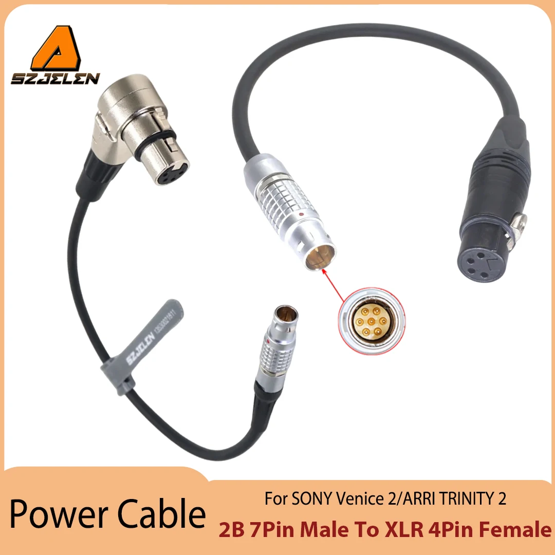 New Arriving ARRI TRINITY 2 2B 7Pin Male to XLR 4Pin Female Power Cable Connector for Sony Venice 2 Camera Power Cord