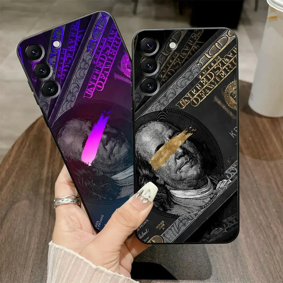 เคสโทรศัพท์มือถือแบบนิ่มสีดำลาย Cool 100 Dollar Bank สำหรับ Samsung Galaxy A51 A73 A36 A22 A52 A26 A72 A32 A25 A71 A35 A41 A24 A55 A23