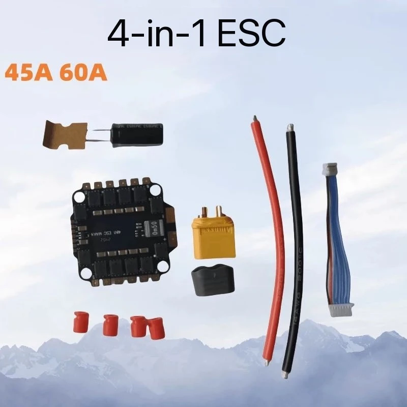 45A/60A 4in1 ESC 2-6S  is suitable for flying tower brushless ESC for FPV Racing Freestyle Micro Drones DIY Parts