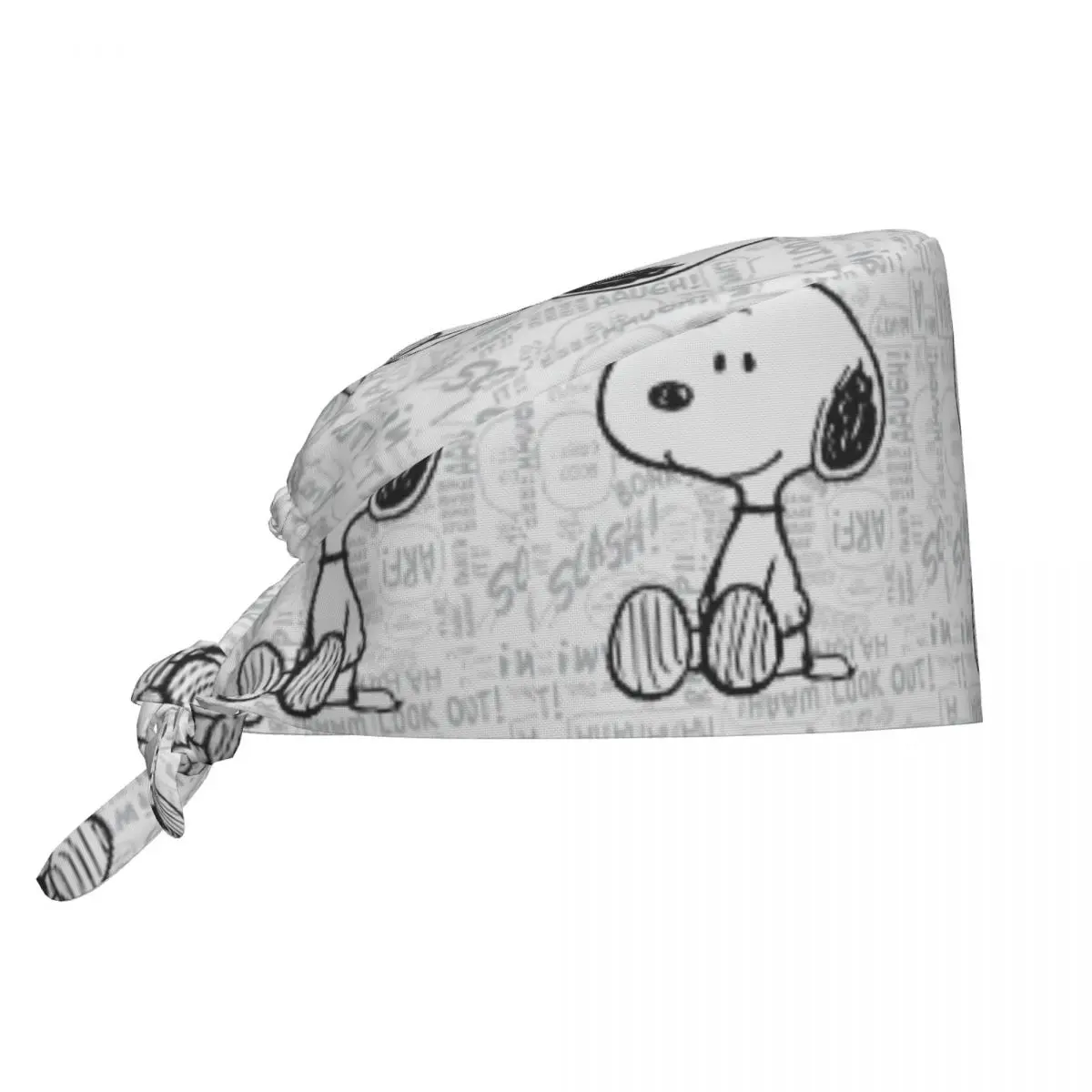 

Пользовательские S-Snoopyes на черно-белых комиксов, рабочая кепка для кормления, хирургические шапочки-скрабы, шапки для кормления волос, рабочая шапка-скраб