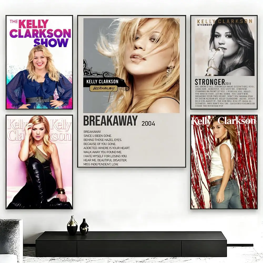 music Kelly Clarkson Poster Poster Nordic HD Self-Adhesive Wall Sticker Home Café Bedroom Living Room Art Decor Gift