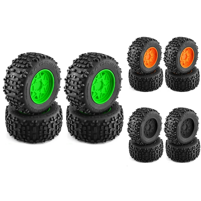 

4Pcs 170Mm 1/7 1/8 Monster Stunt Truck Tire 12/14/17Mm Wheel Hex For TRAXXAS Sledge ARRMA KRATON Outcast Tamiya HSP