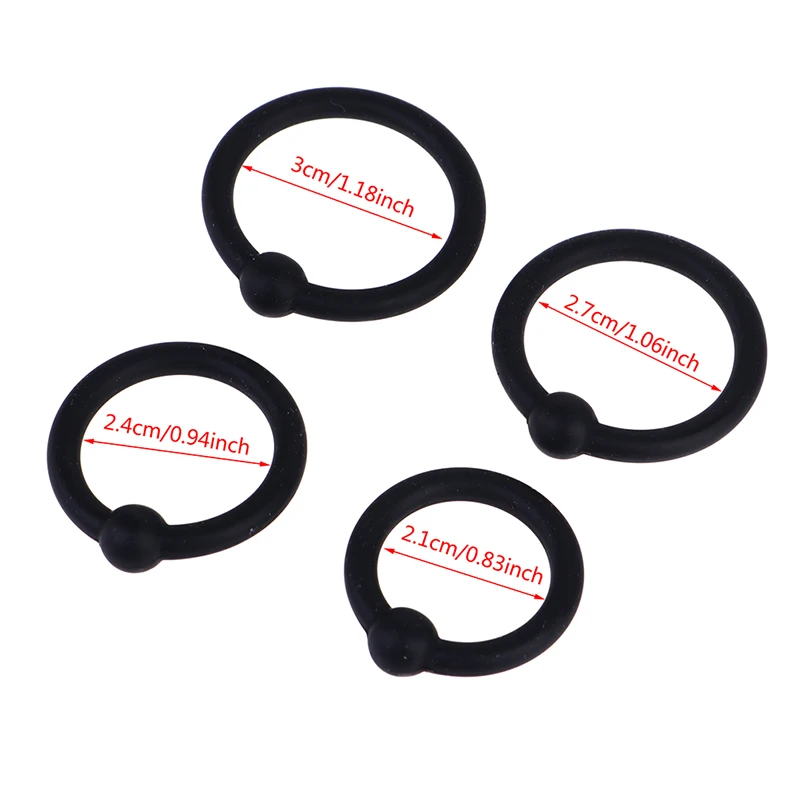 4Pcs Male Penis Rings Crystal Delay Cockring Silicone Bdsm Bondage Erotic Accessories Prostate Adult Sex Toys For Men Chastity view 5