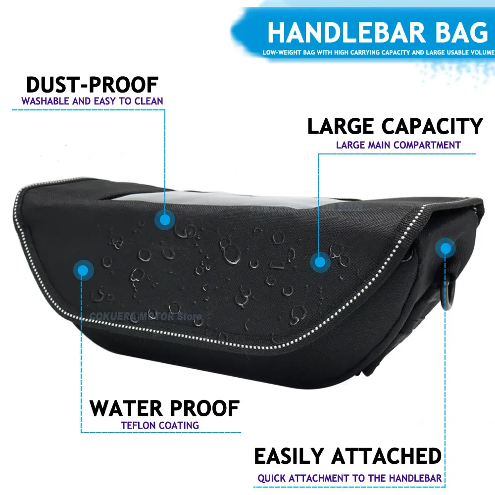 For Kawasaki KLX300R KLX230R KLX230 KLX140R KLX110R KLX110RL  Motorcycle Waterproof And Dustproof Handlebar Storage Bag