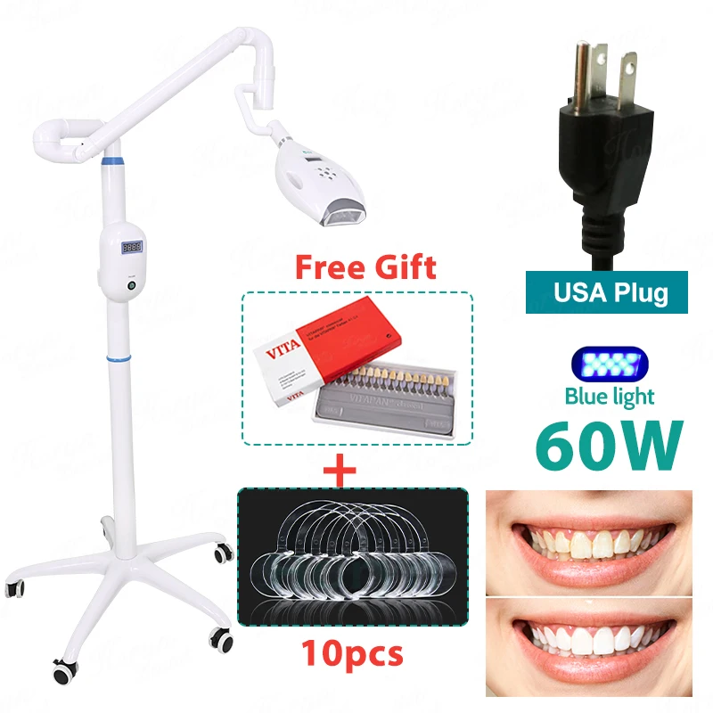 60W Dental Teeth Whitening Machine 11Pcs LED Teeth Whitening Removable Holder Bleaching Light Tooth Whitener image 3
