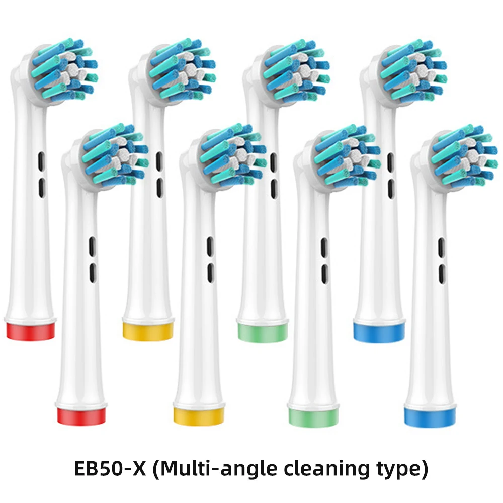 Cabeças de Substituição Escova Elétrica, Multi Angle Cleaning, Escova de Dente para Oral B, Toothbrush Bicos, EB50-X, 8 Pcs, 12 Pcs, 16 Pcs, 20Pcs