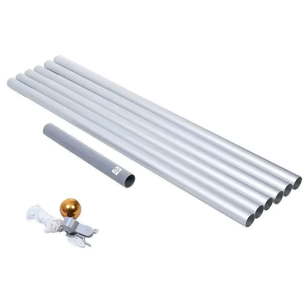 Kit de mât de drapeau sectionnel de la fédération, mât en aluminium extérieur