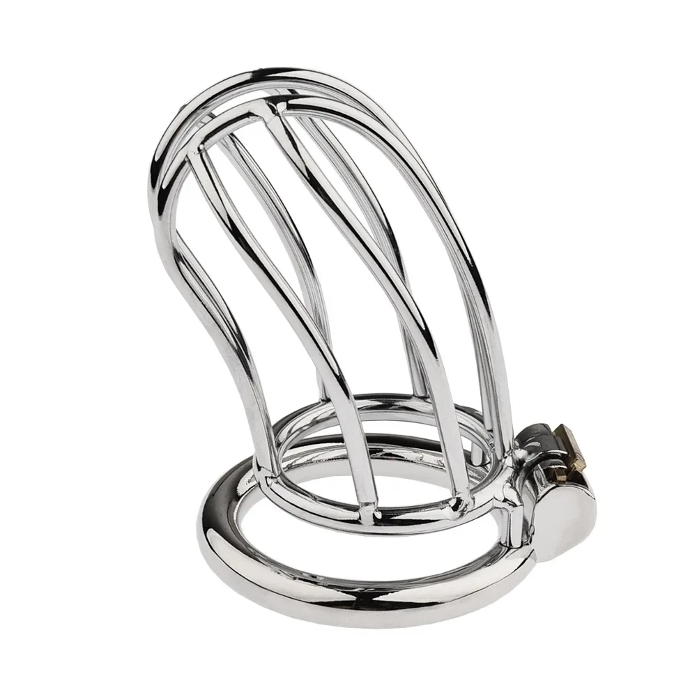 Metal Male Chastity Cage SM Adult Erotic Toys Penis Bondage Anti Dislodgement Chastity Cage Gay Sex Products Adult секс игрушки