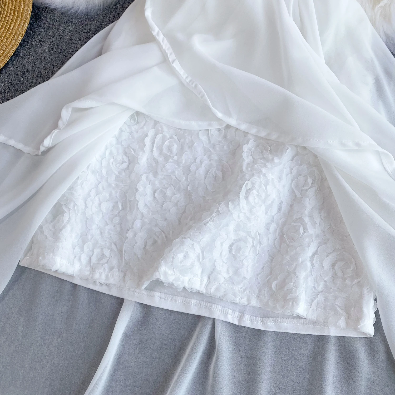 Chic Floral Mesh Patchwork Tube Top Dress Sexy Off Shoulder Elegant Evening Party Women Fashion Vintage Ceremonial Dresses