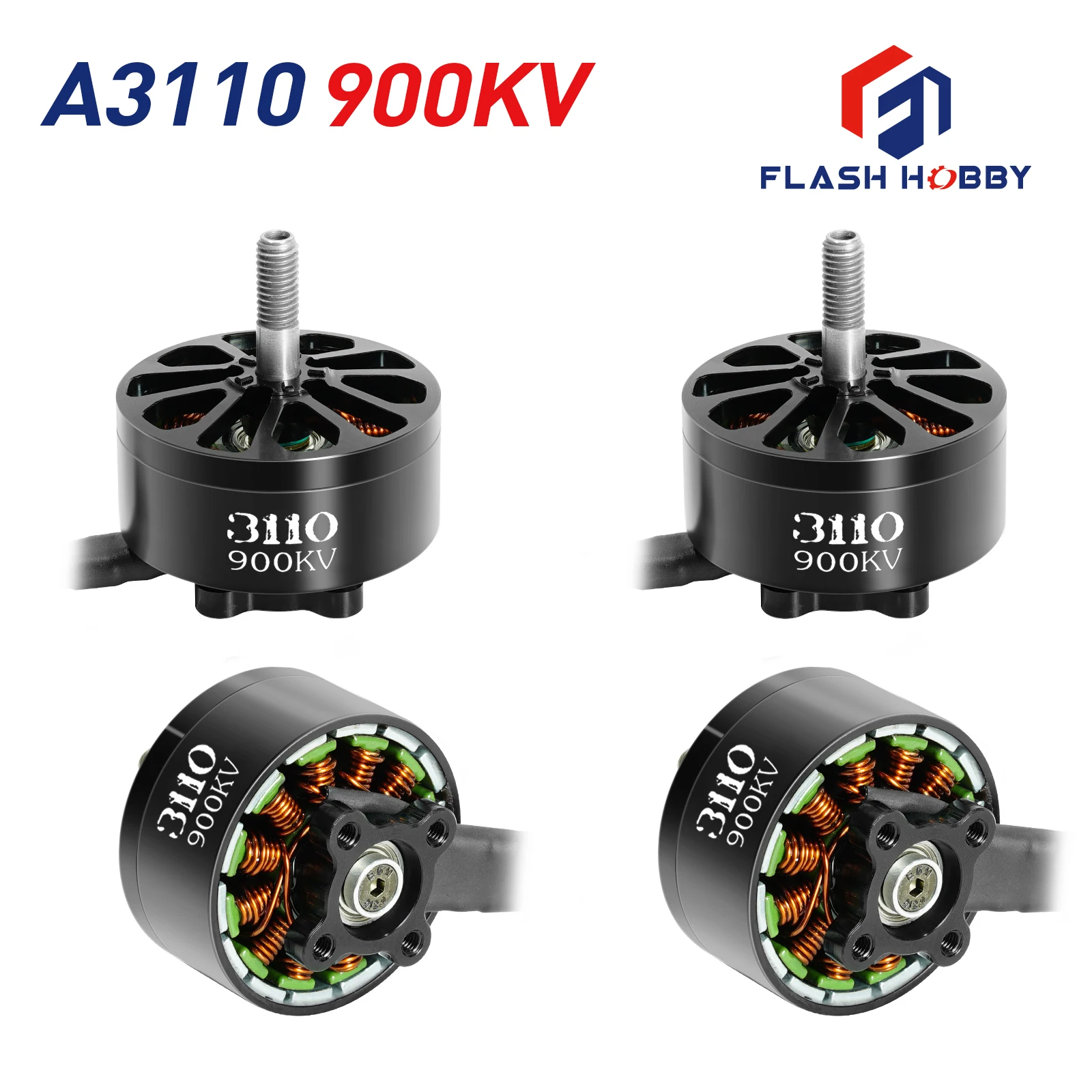 FLASHHOBBY A3115 A3110 3115 900KV Silnik bezszczotkowy 6S LIPO do FPV Freestyle 9 cali 10 cali Drony Cinelifter dalekiego zasięgu Model RC