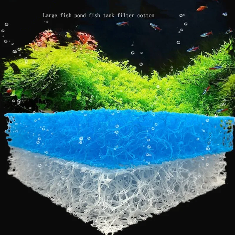 50cmx25cmx4cm Aquarium Filter Super Thick Biochemical Filter Plastic Sponge for Aquarium Fish Tank Bio Cotton Foam Skimmer