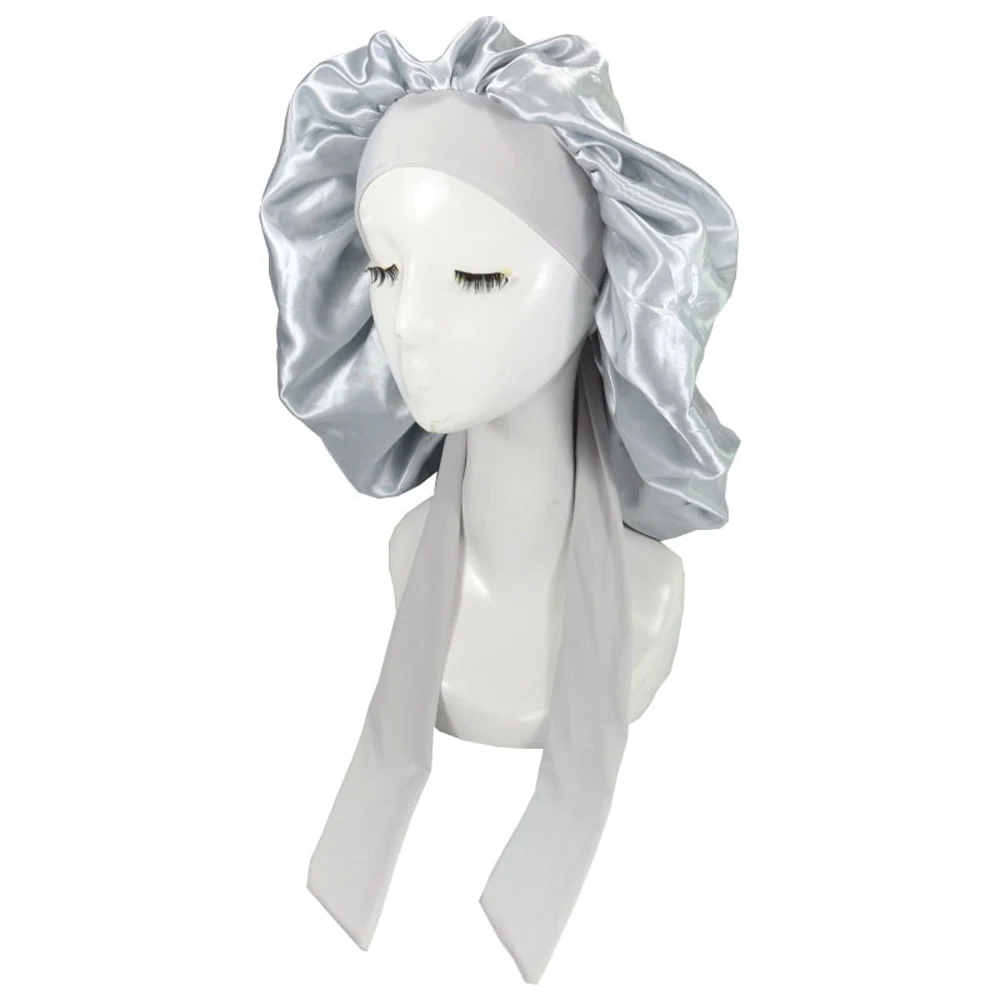 Neue Unsichtbare Flache Imitierte Seiden-Satin Schlafhaube für Damen mit Verstellbarem Knopf, Nachtpflege-Haube, Mütze, Kopfbedeckung – Detail 16