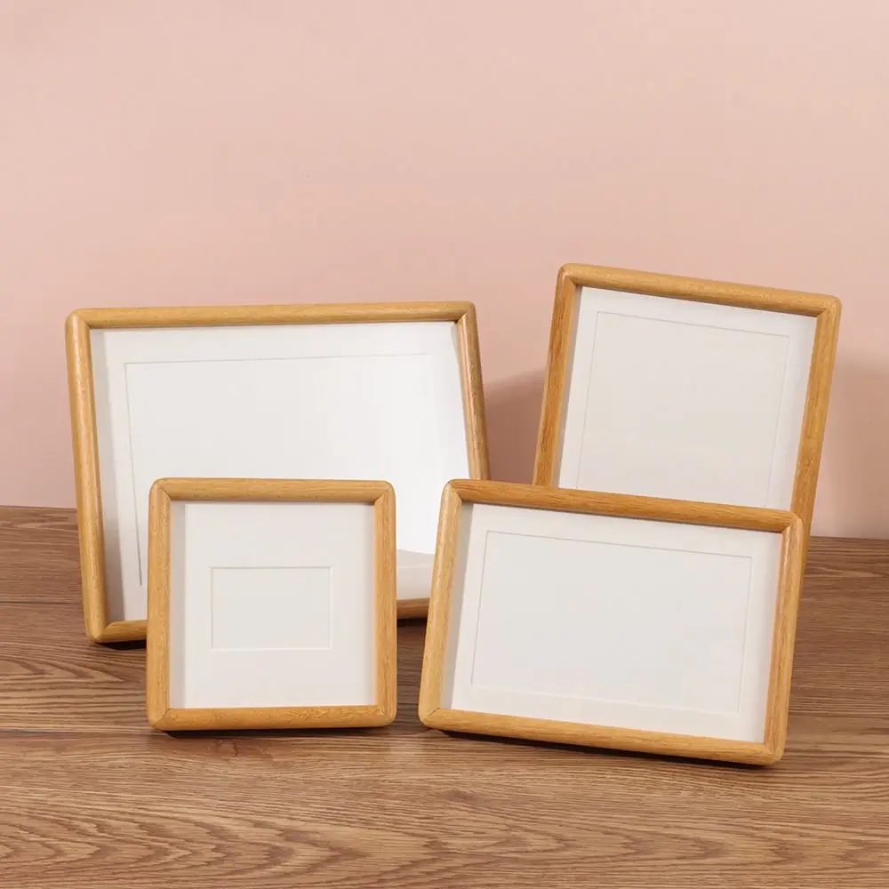New 6/7/8 Inch Black Walnut Photo Frame Simulation Wood Handmade Picture Frame Simple Mortise Tenon Photo Frame