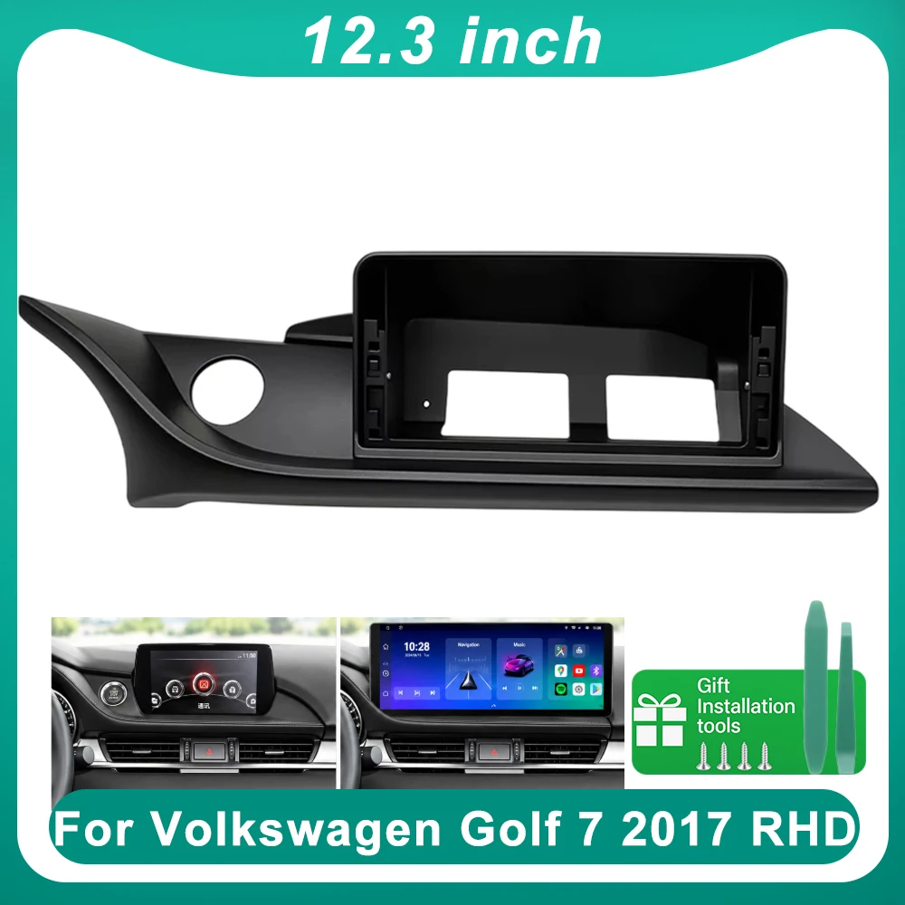 12.3 Inch Car Radio Fascia Frame For Mazda Atenza 2020-2023 Android Stereo Dash Panel Trim 2DIN Mount Installation Kit