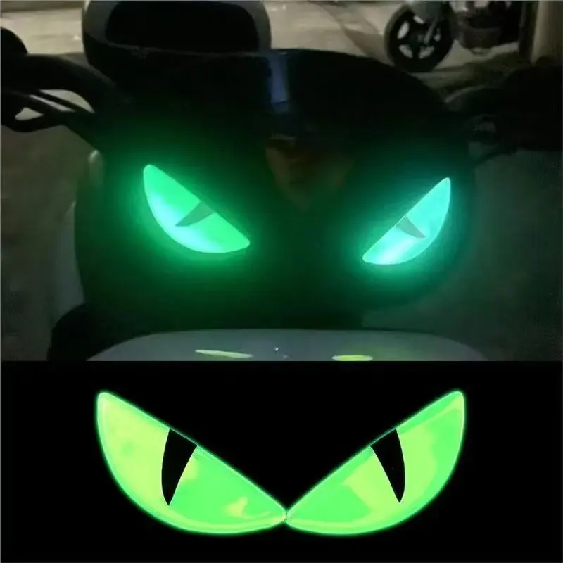 2pcs 3D Devil Eye Stickers Motorcycle Scooter Windshield Decal Decoration Accessories Suitable for motorcycles electric vehicles