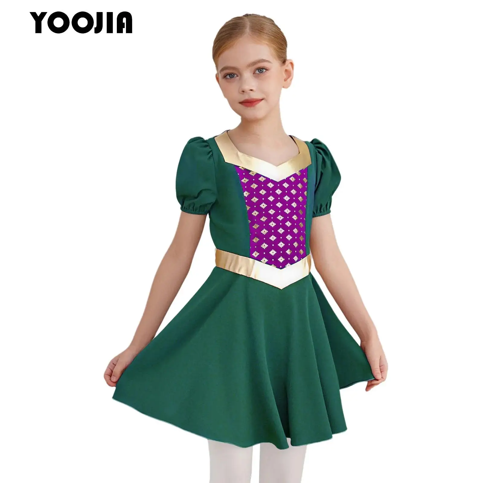 

Cosplay Girls Medieval Renaissance Costumes Historical Role Play Halloween New Year Carnival Party Puff Sleeve Ruffled Dress