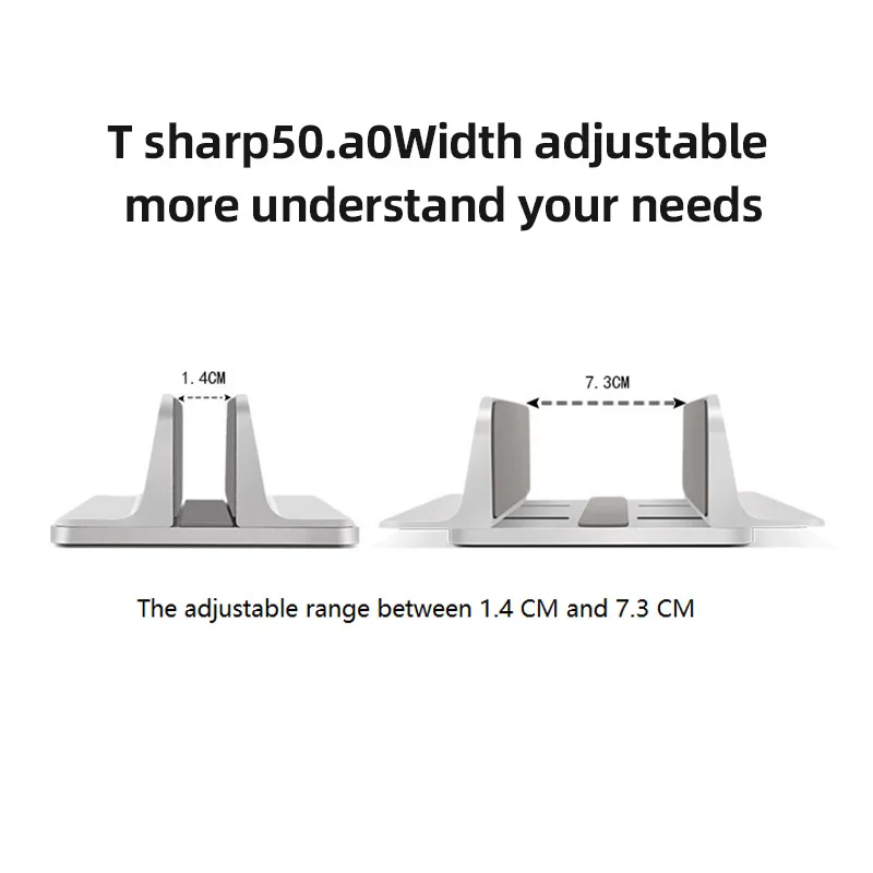 Вертикальная подставка для ноутбука Macbook Air Pro 13 15 16, настольная алюминиевая основа с регулируемым размером док-станции, офисный держатель для ноутбука