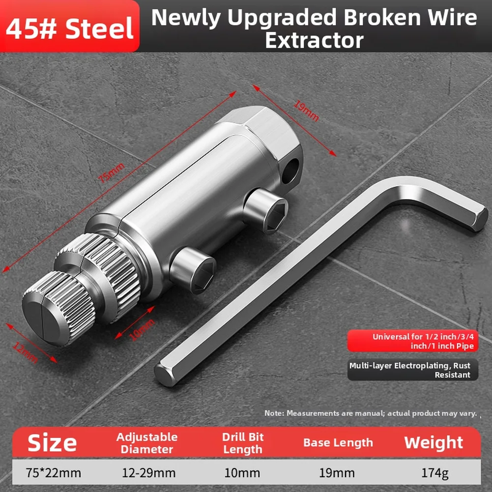 Portable Plumbing Thread Removal Tool For Faucet, Tap, And Pipe Maintenance, Repair Tools, Broken Wire Extractor