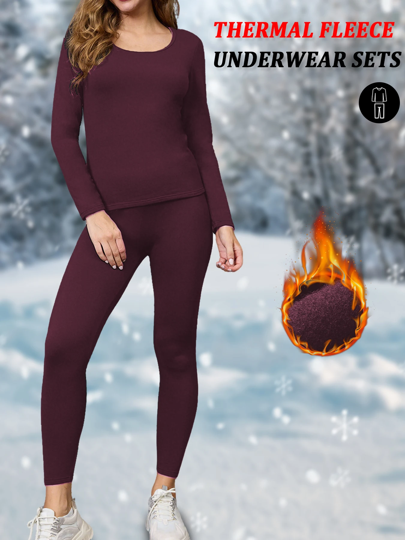 ชุดนอนผ้าฟลีซสำหรับผู้หญิง - เสื้อและกางเกงชั้นในบุขนนุ่มพิเศษ ชุดนอนฤดูหนาวสำหรับพักผ่อนที่บ้าน