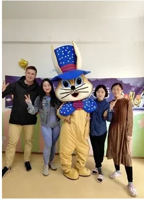 

New Adult Hot Sale Foam Cute Hat Easter Bunny Rabbit Cartoon Mascot Costume Plush Christmas Fancy Dress Halloween Mascot Costume