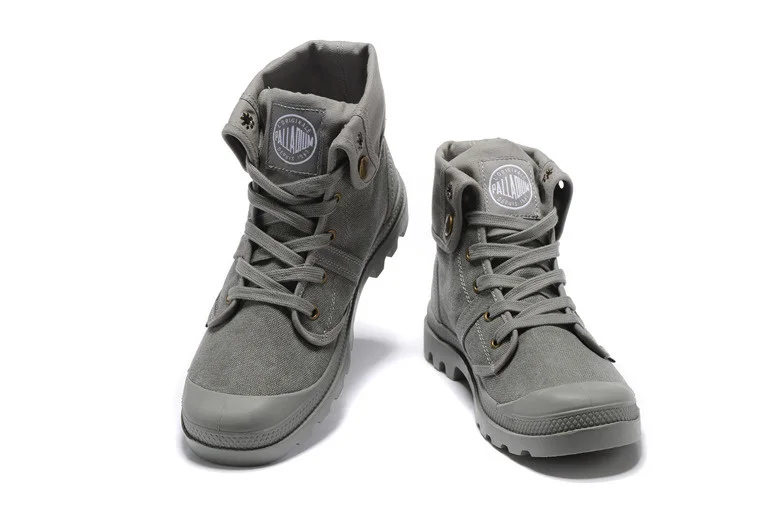 PALLADIUM Pallabrouse All Grey Sneakers Men High-top Leisure Ankle Boots Canvas Casual Shoes Men Casual Shoes Eur Size 39-45