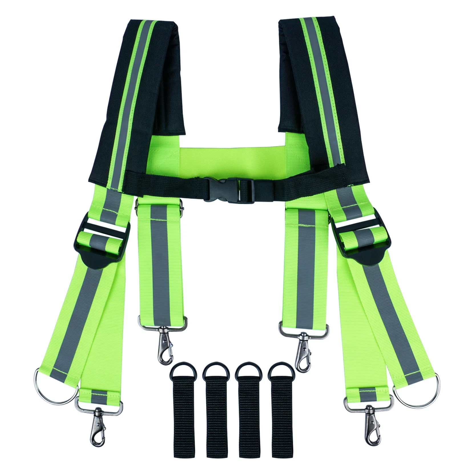 MELOTOUGH Tool Belt Suspender Safety Suspenders Reflective Tool Belt Suspender H Back Heavy Duty Work Suspenders