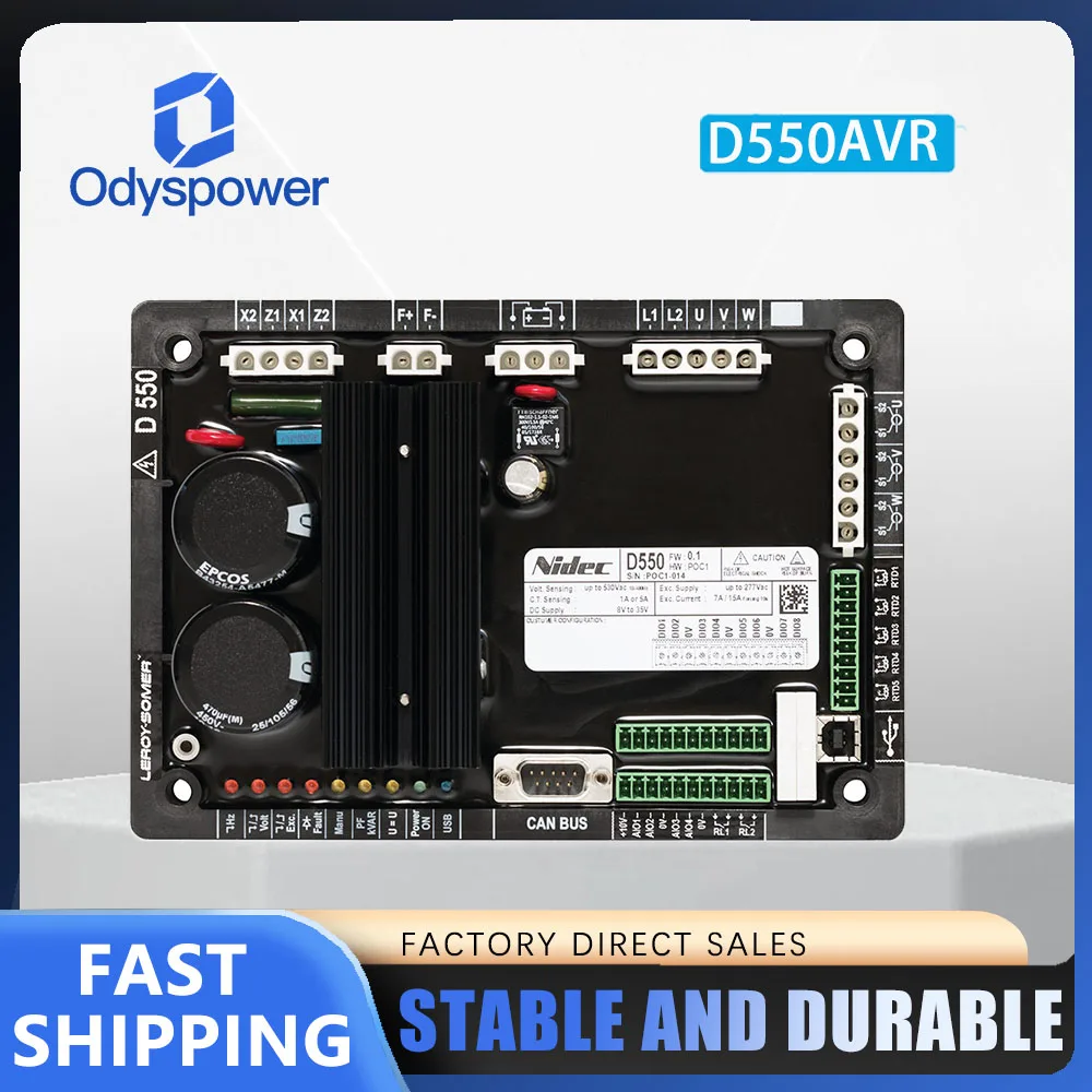 

D550 Leroy Somer Alternator Voltage Regulator AVR Nidec for Generator Genset Diesel Engine Parts