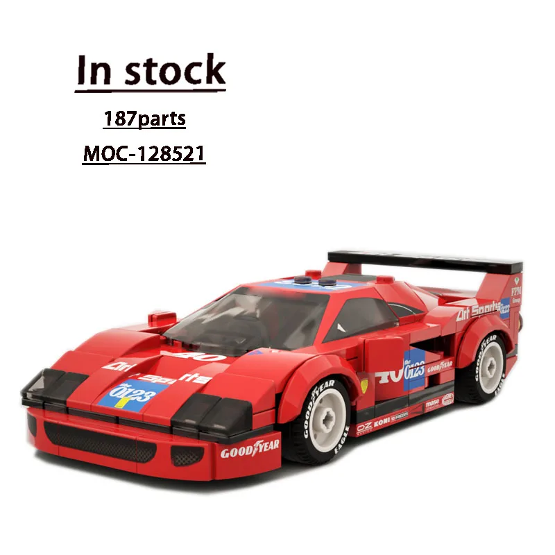 

MOC-128521 Классический культовый супер спортивный автомобиль F40, гоночный кирпичный автомобиль, модель 187CartsMOC, креативная игрушка на день рождения, подарок для мальчиков и детей