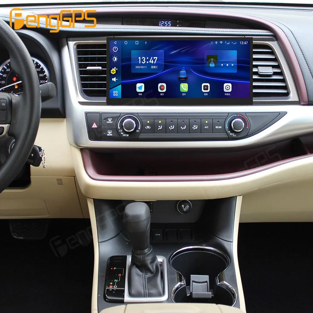 For Toyota Highlander 2014 -2019 Android Car Radio 2Din Stereo Receiver Autoradio Multimedia Player GPS Navi Head Unit Screen