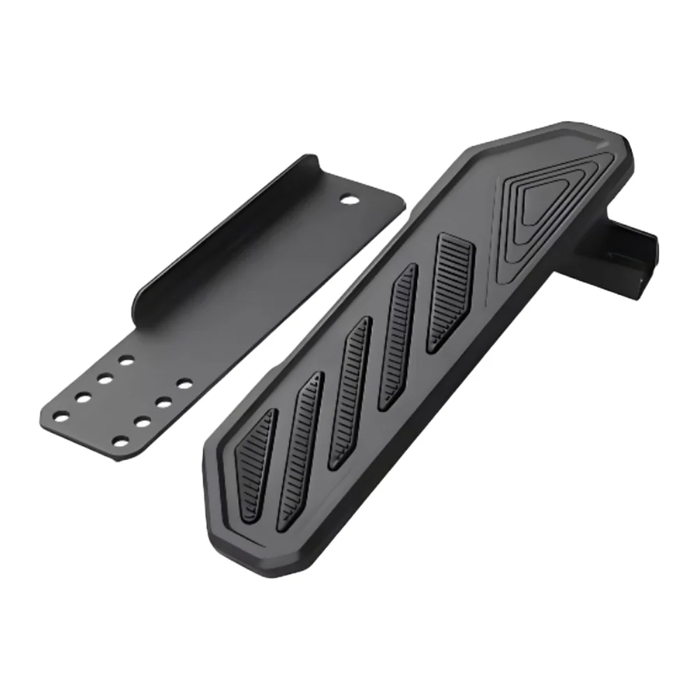 Black Left Foot Rest Rust Resistant Material Ergonomic Design Robust Aluminum Alloy For Enhanced Driving Experience