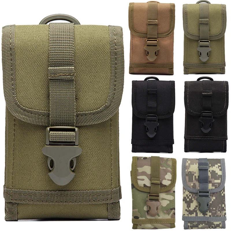 Molle Pouch Universal Canvas Waterproof Mobile Phone Bag Nylon Multifunction Casual Men Fanny Waist Pack Male Small Bag