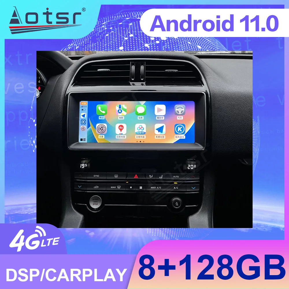 

Wireless Apple CarPlay Android 13.0 Auto Car Multimedia For Jaguar XE F PACE Radio GPS 4G Car Radio