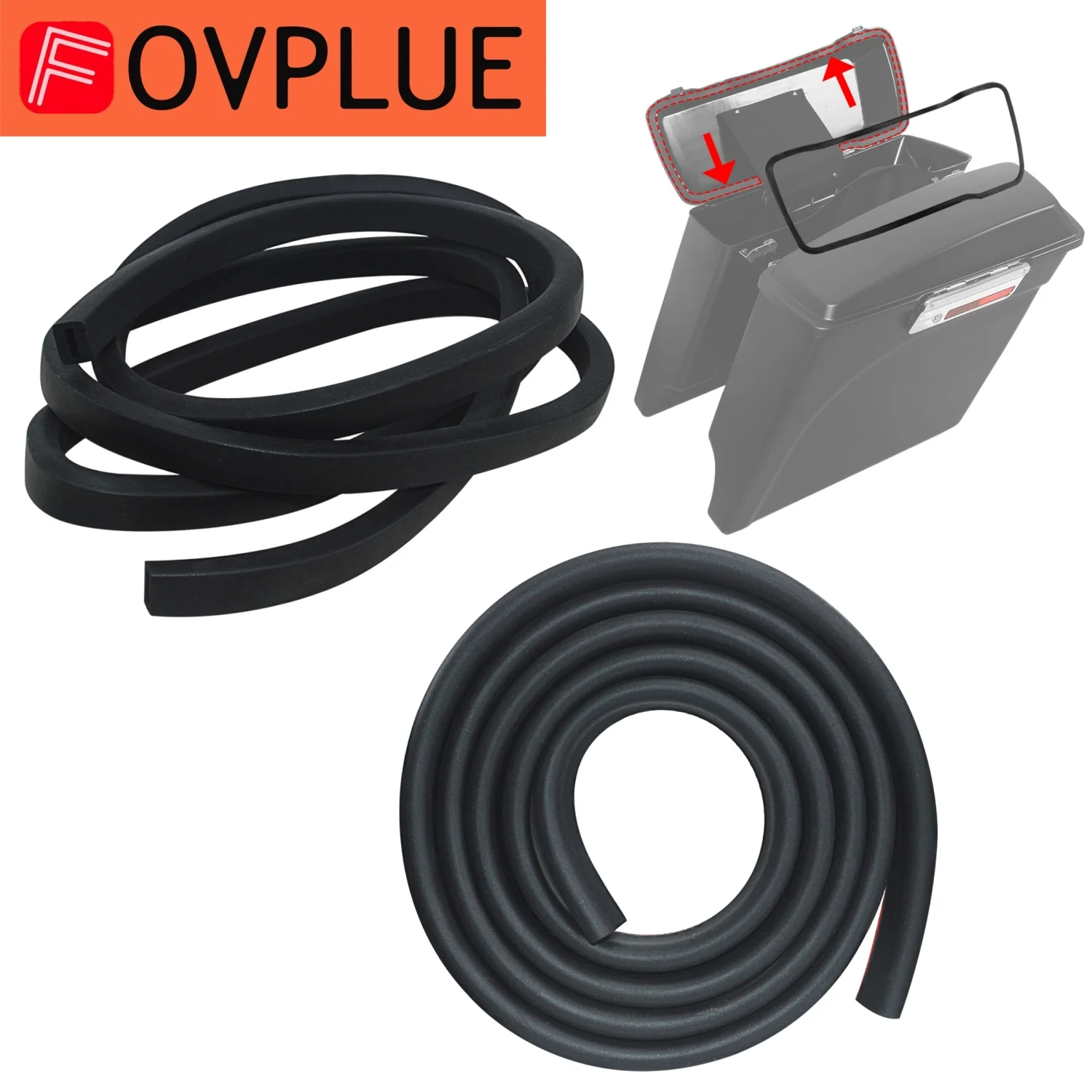 Motorcycle Weather Strip Rubber Seal Gaskets Hard Saddlebag Cover For Harley Touring Road King Street Electra Glide FLHX 1994-UP