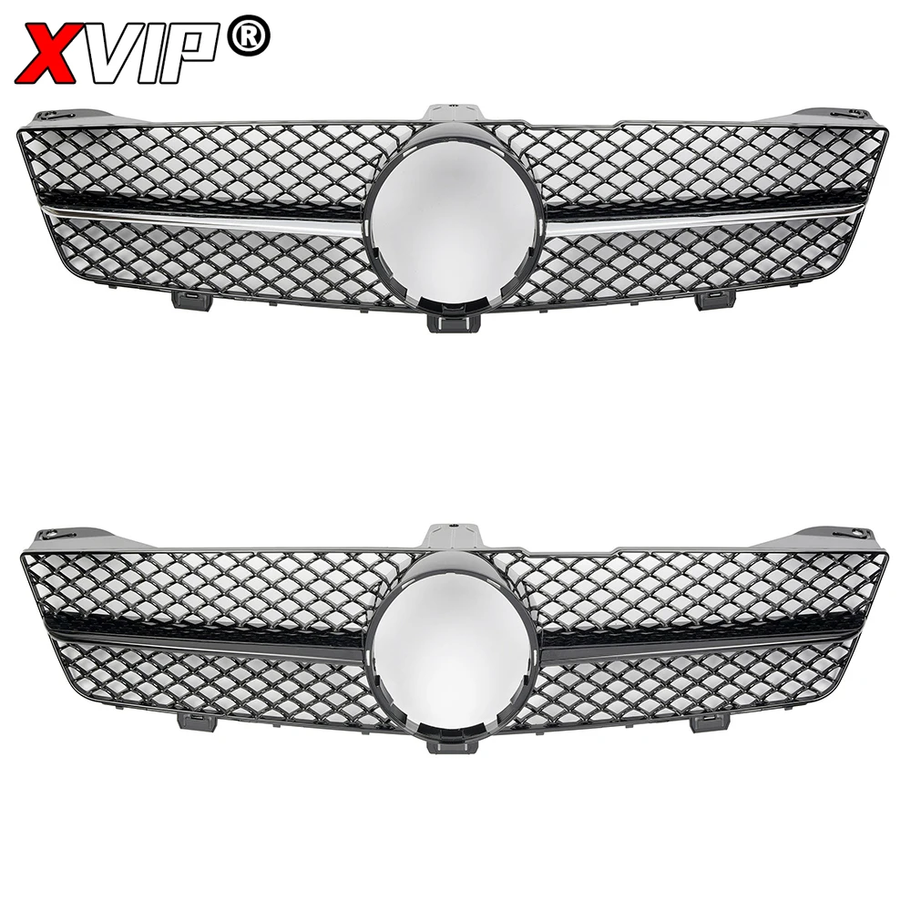 XVIP Front Chrome Black AMG Style Racing Grille For Mercedes Benz CLS W219 CLS500 CLS55 AMG CLS63 AMG 2009-2011 Upper Grill Mesh