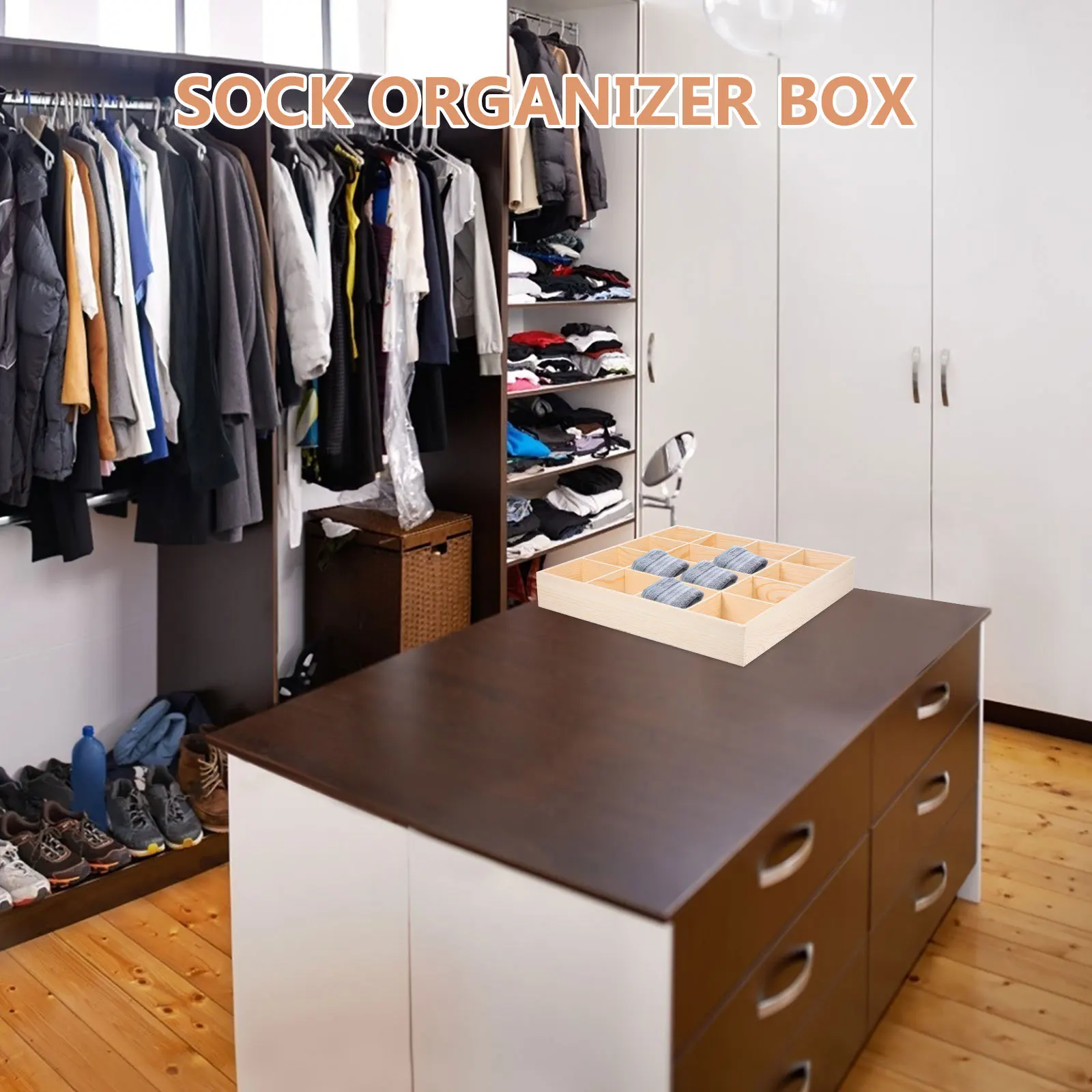 

1pc Multicompartment Storage Box Transparent For Small Items Organizer Home Office Desktop Tray Bedroom Storage Case