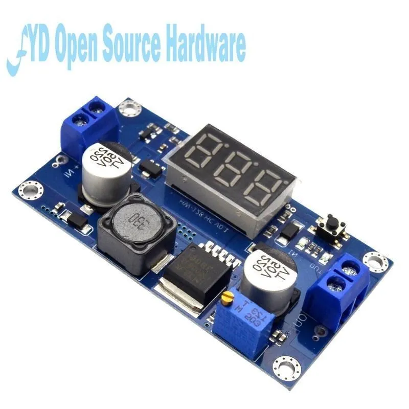 Upgraded XL6009 LM2577 DC-DC Boost Step Up Module Converter Digital Voltmeter Display Voltage Meter 3A Output 3-34V to 4-35V
